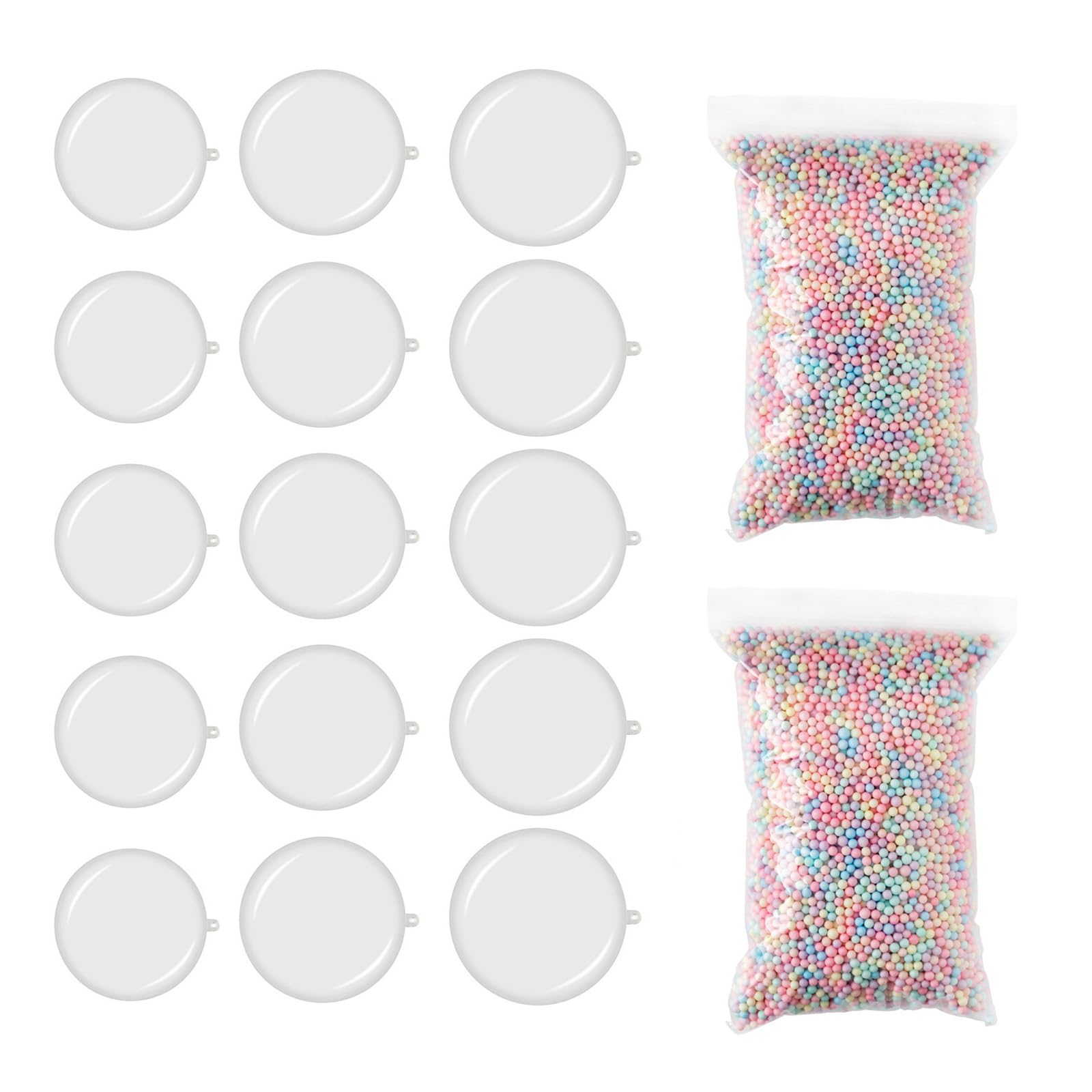 Buxuaaaa 15Pcs Clear Ornament Baubles Fillable Christmas Baubles Ornament for Christmas Wedding Party Decoration Home