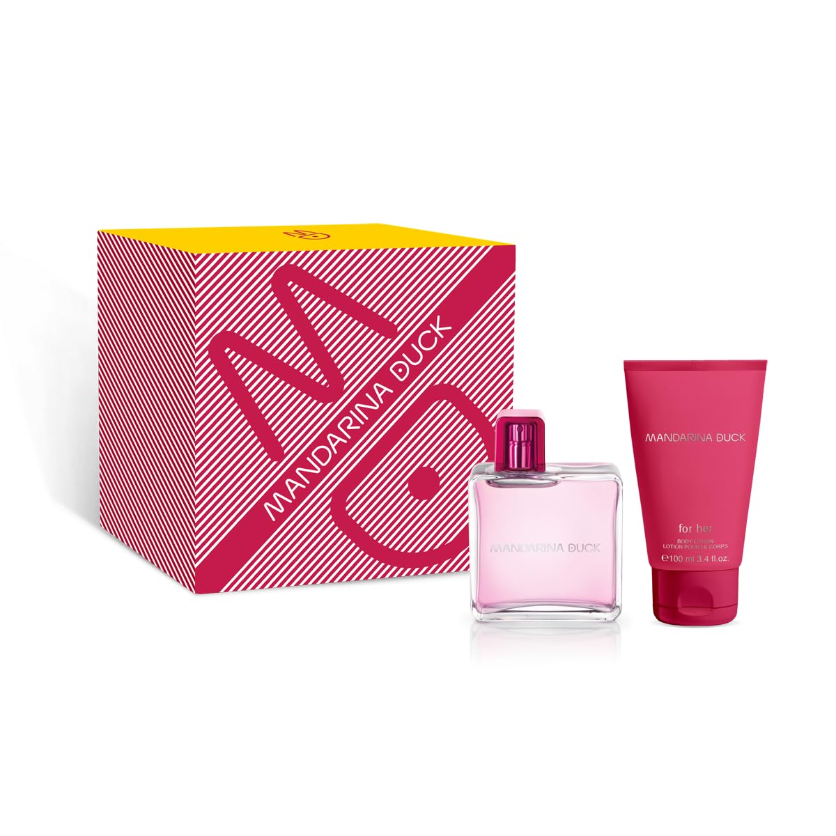 MANDARINA DUCK FRAGRANCES |For Her Cofanetto Regalo Donna, Include For Her Eau de Toilette 100 ml e Crema Corpo 100 ml, Fragranza Fiorita, Fruttata e Chypre