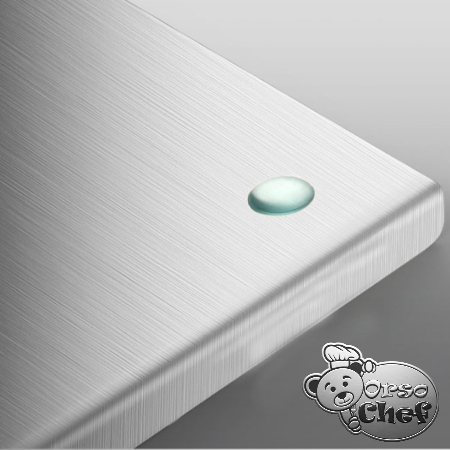Spianatoia per impastare in Acciaio Inox 100 x 50 – Piano da Lavoro Professionale per Cucina, Pizzeria e Ristorante – Tagliere Pane, Pizza, Focaccia e Pasta – SET con tappetino antiscivolo e spatola