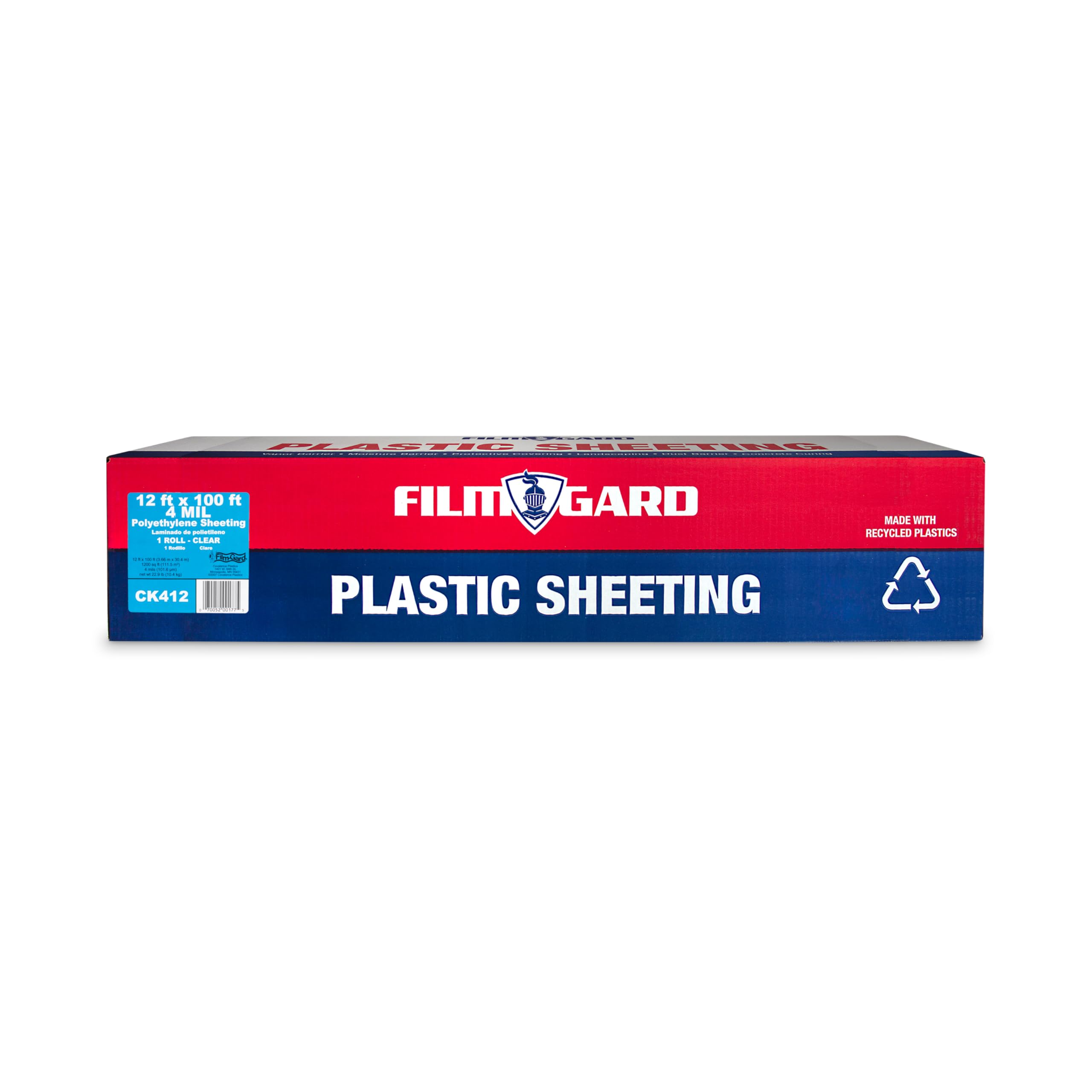 625930 Construction Plastic Sheeting 12' Width X 100' Length X 4 mil thick, Clear, 1 count