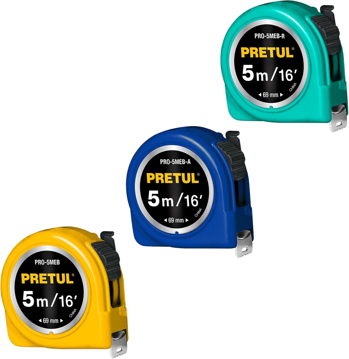 Pretul PRO5MEC, Flexómetros 5 m, cinta 13 mm en display box, Pretul Pretul PRO5MEC, Flexómetros 5 m, cinta 13 mm en display box, Pretul