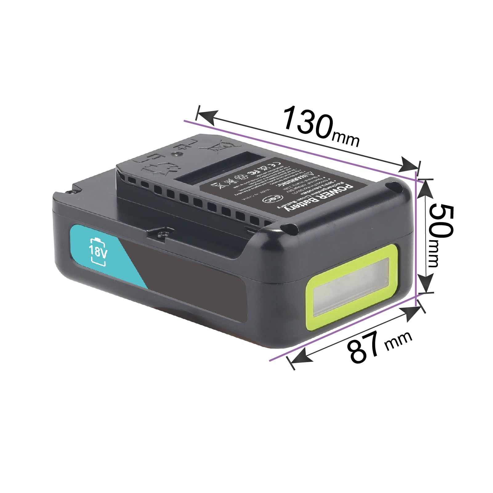 Ricambio per Kärcher Battery Power 18V 36V compatibile con gli apparecchi della piattaforma a batteria Kärcher(1pcs(18V 3,5Ah))