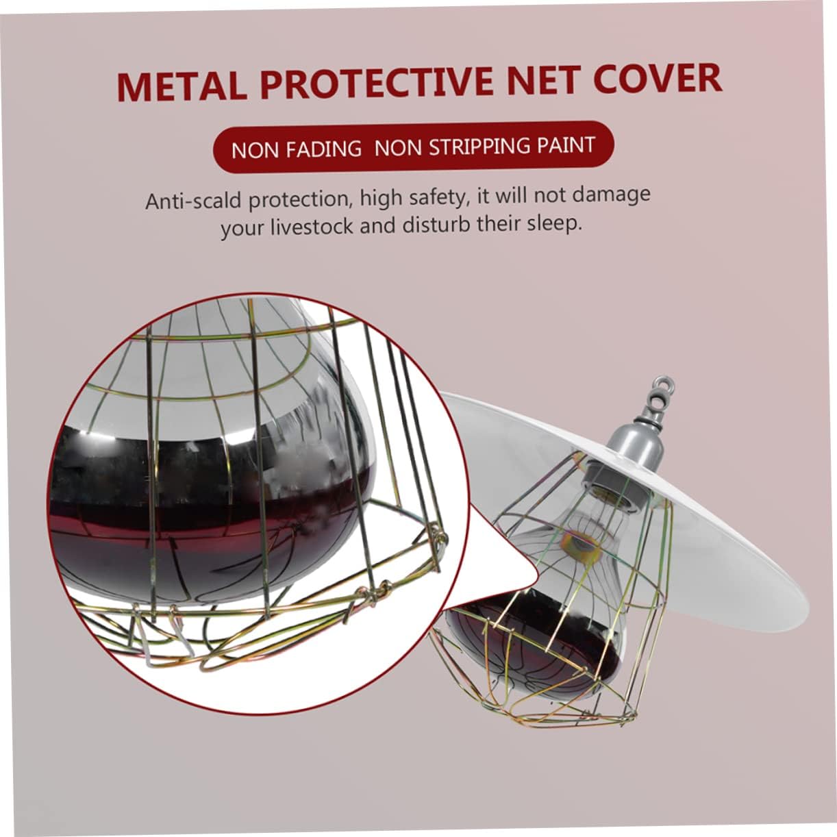 Livestock Heat Preservation Light Heating Lamp Set Ceramic Socket for Farm Use Sturdy and Efficient Warming Accessory