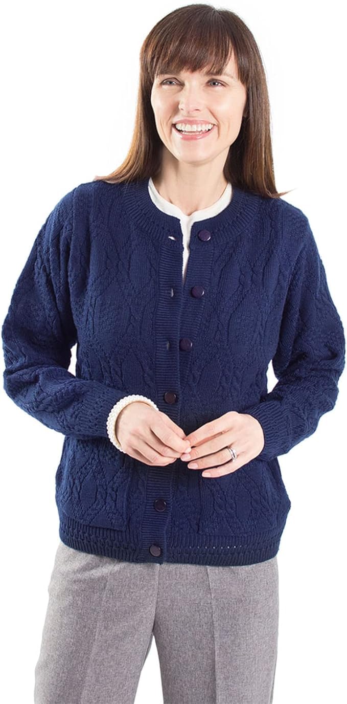 Fashion Friendly Women's Navy Cardigan Extra Large (22/24)