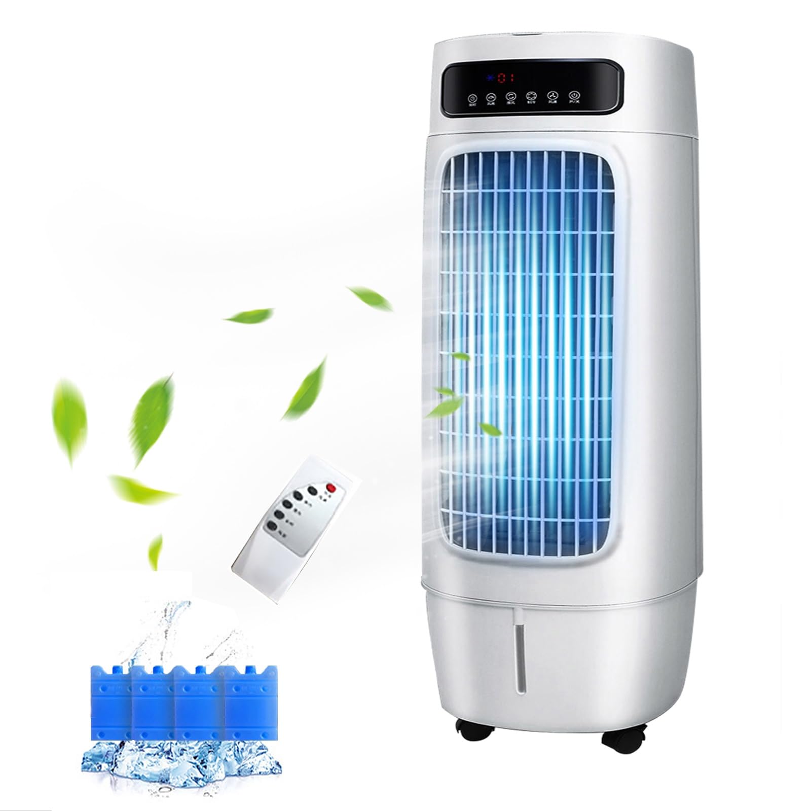 Raffreddatore d'aria evaporativo portatile, ad alta efficienza energetica per ambienti fino a 25 m2, ideale per uso domestico e ufficio