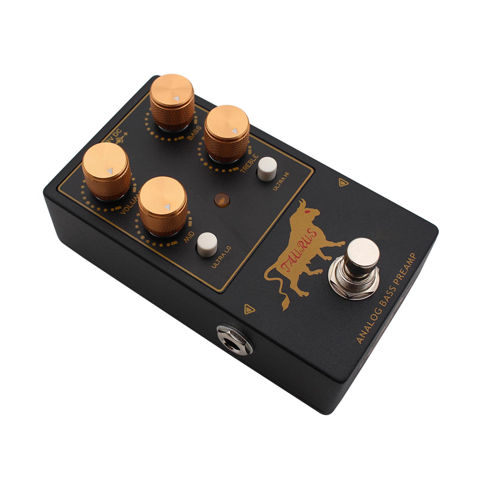 Pedał Przedwzmacniacza Basowego, 3-pasmowy Korektor z Lo/Hi Boost, Analogowy pedał Efektów Gitarowych True Bypass do Gitary Basowej