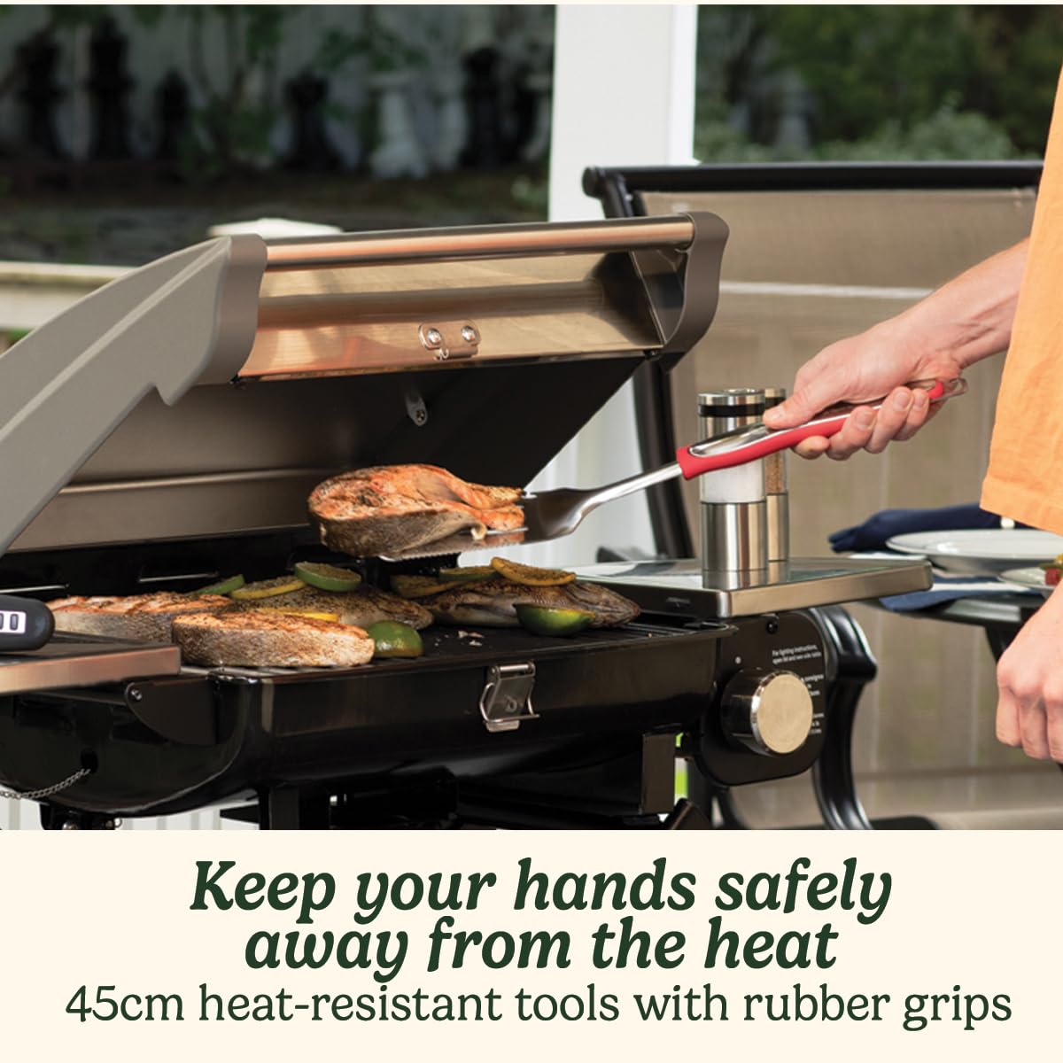 Cuisinart 3 Piece Grilling Tool Set including Grill Glove BBQ Set, Stainless Steel - Image 4
