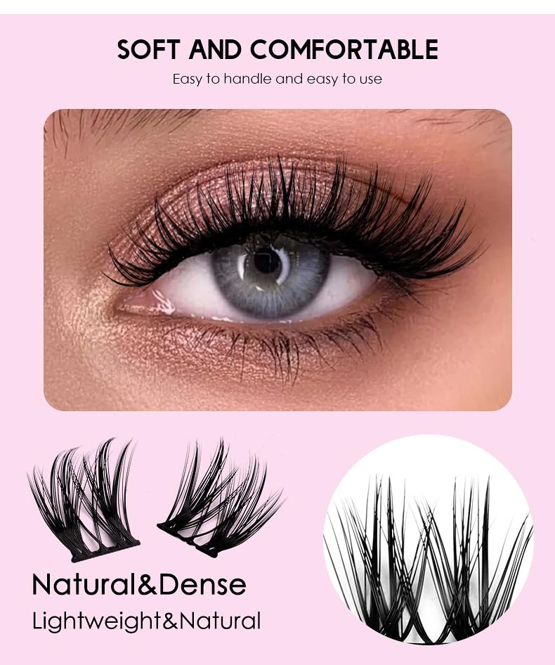 Miniatura 5 de 110 racimos de pestañas onduladas, pestañas individuales, racimos de pestañas mixtas, extensiones de pestañas postizas, extensiones de pestañas