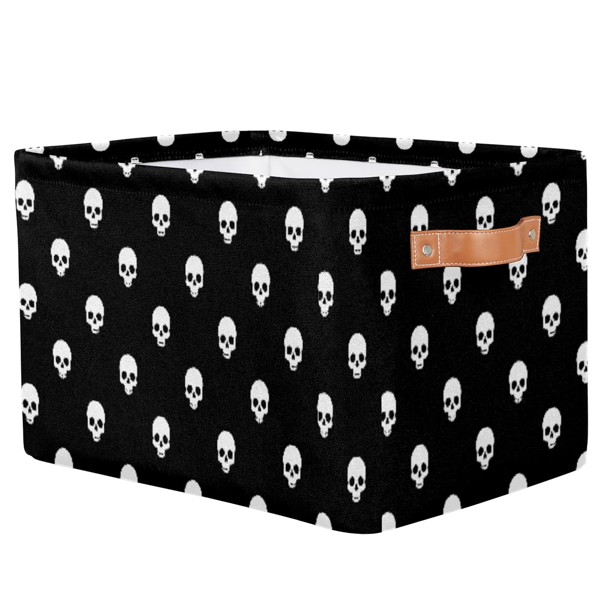 Snowflake Bear Storage Baskets – Set Of Foldable Fabric Cube Bins With Handles, 14.2x10.2x8.3in, For Shelves & Closets