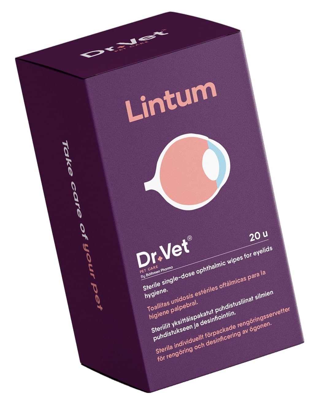 Lintum Blepharitis 20 Toallitas Oftalmógicas Para Perros Y Gatos
