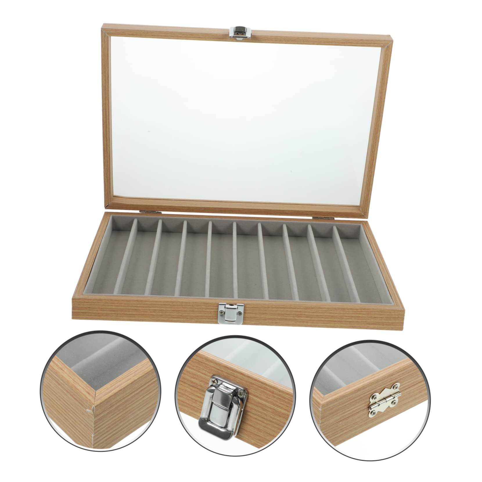 KOMBIUDA Caja De Almacenamiento De Joyas Transparente Expositor Para Collares y Pulseras Organizador De Anillos Tapa Para Exhibición De Joyería