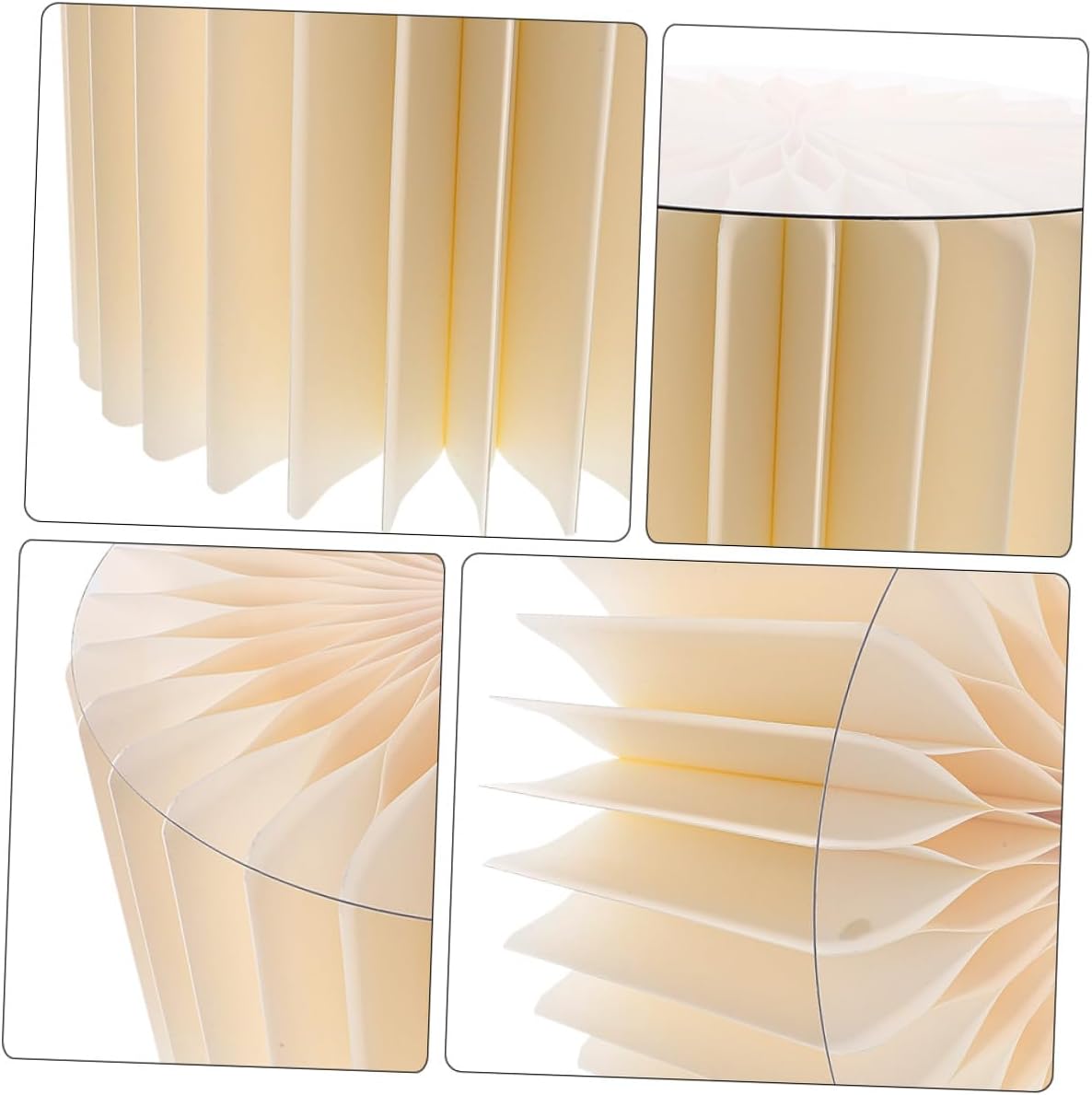 VICASKY 2pcs White Cylinder Pedestal Stands Foldable Paper Column Decorations for Party Backdrop Wedding Centerpiece Cake Display, 30cm Diameter X 20cm 40cm Height