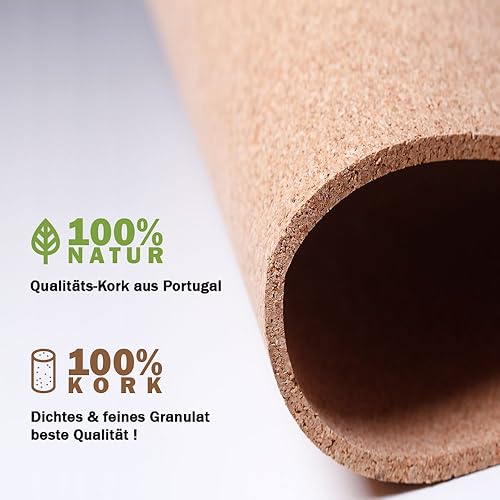 Miniatura 5 de artgeist Pinboard - Mapa del mundo de 35 x 24 pulgadas, tablero de corcho y lienzo impreso, arte de pared, 1 tablero de notas con 50 pines, tablero