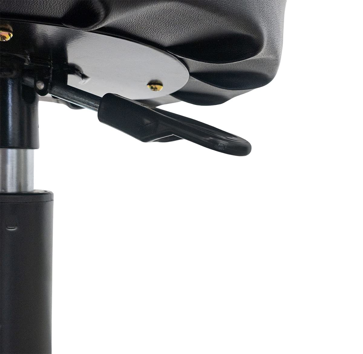 Weber Werkstatthocker, höhenverstellbar, gepolstert, 360° drehbar, Schwarz, Kunstleder, Industrial, Hocker