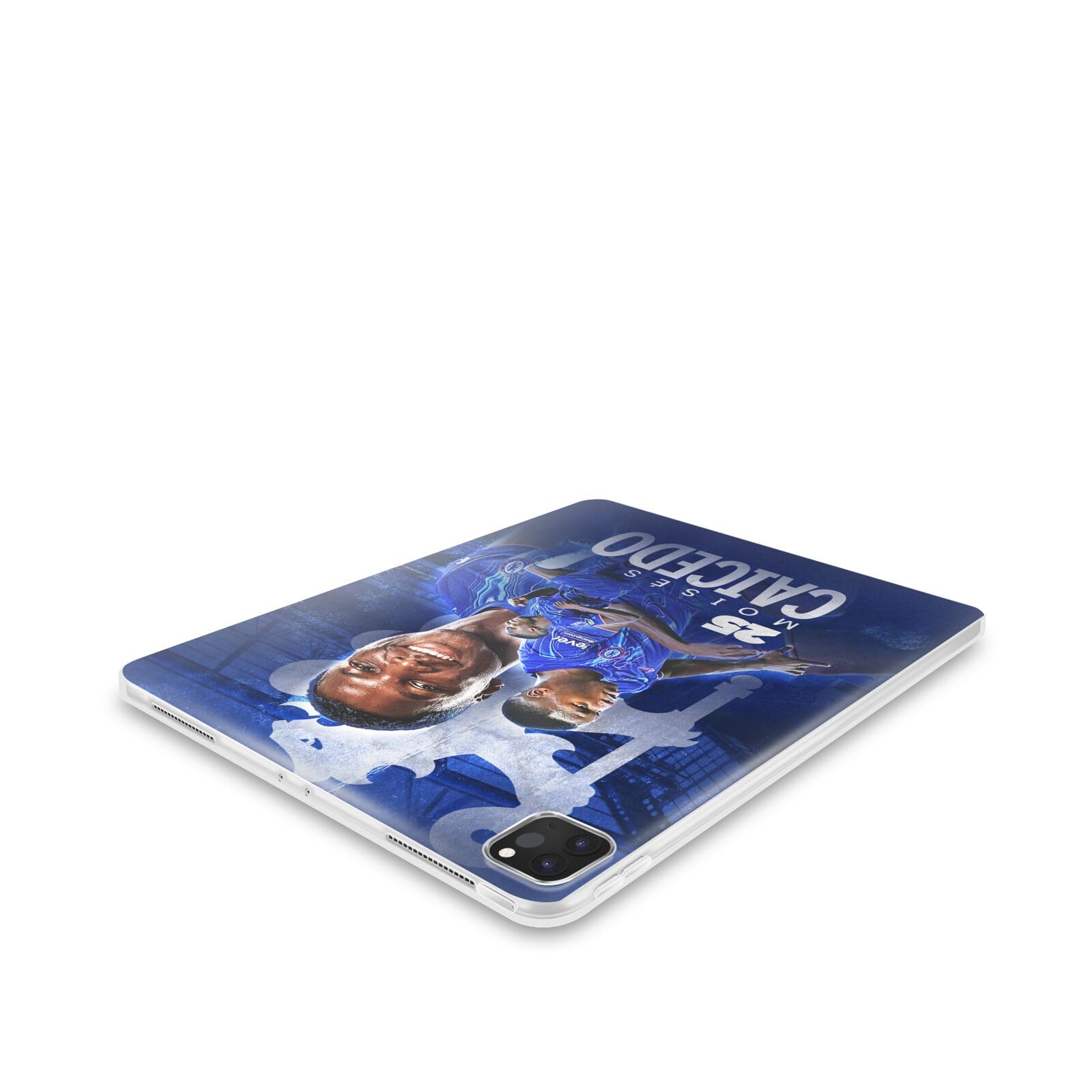 Head Case Designs Officially Licensed Chelsea Football Club Moisés Caicedo 2024/25 First Team Soft Gel Case Compatible with Samsung Galaxy Tab S8 Ultra