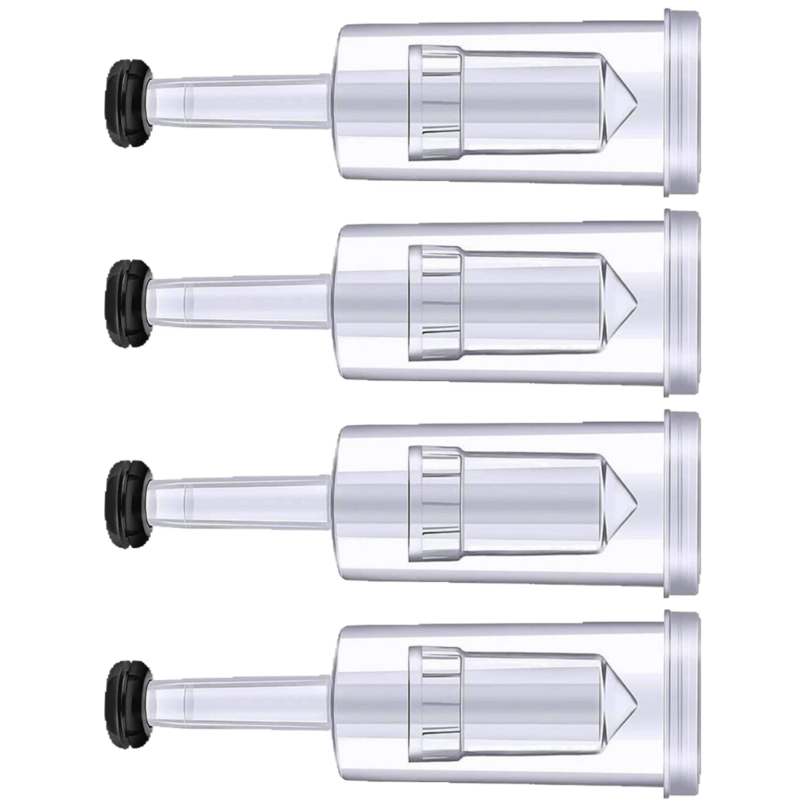 Jazuaiao Food Grade Airlocks Set 4Pcs with Rubber Seal for Fermenting Vegetables Sauerkraut Kimchi Brewing PP Fermentation Airlocks