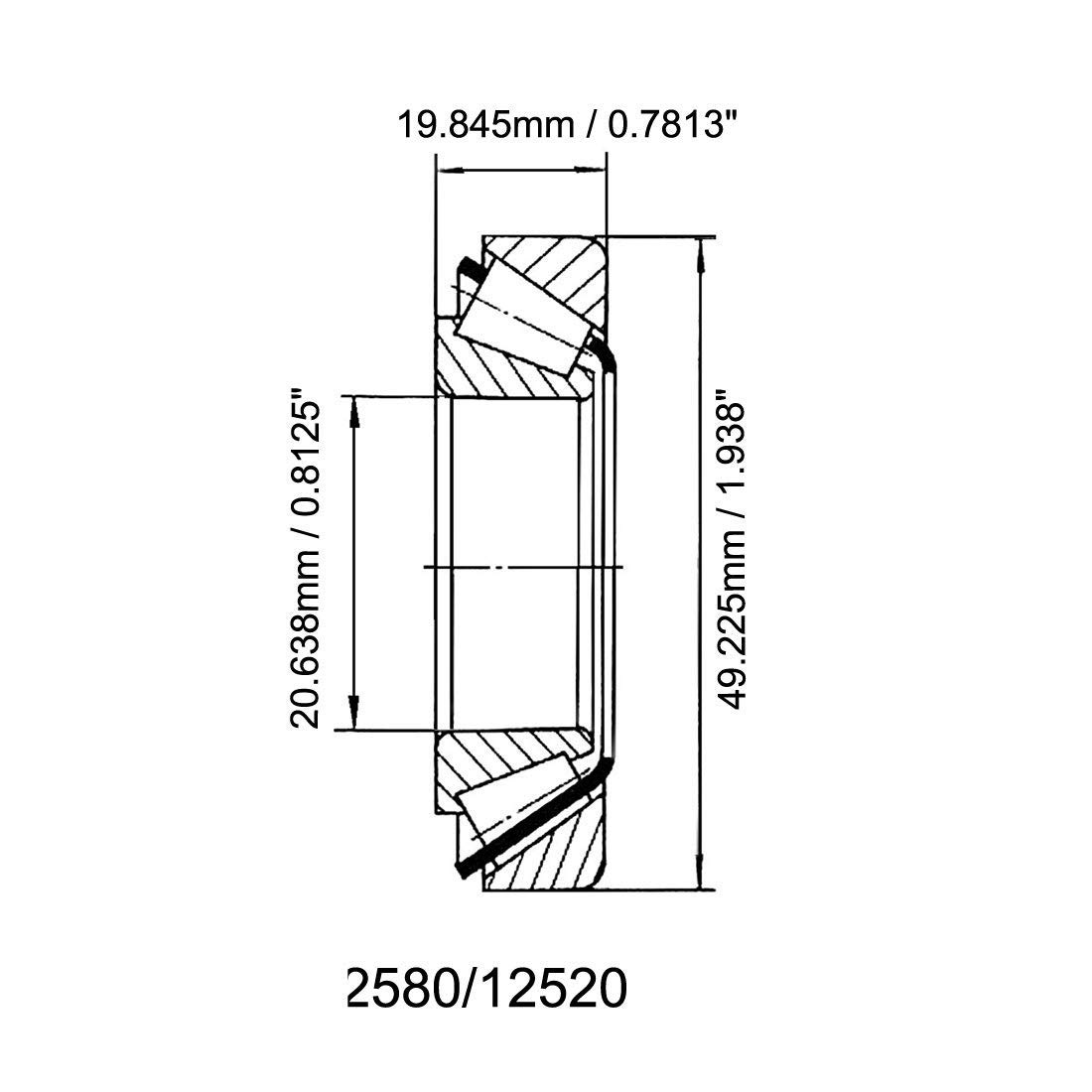 Cuscinetto Conico 12580-12520-timken 20.64x49.23x19.85mm - Foto 10