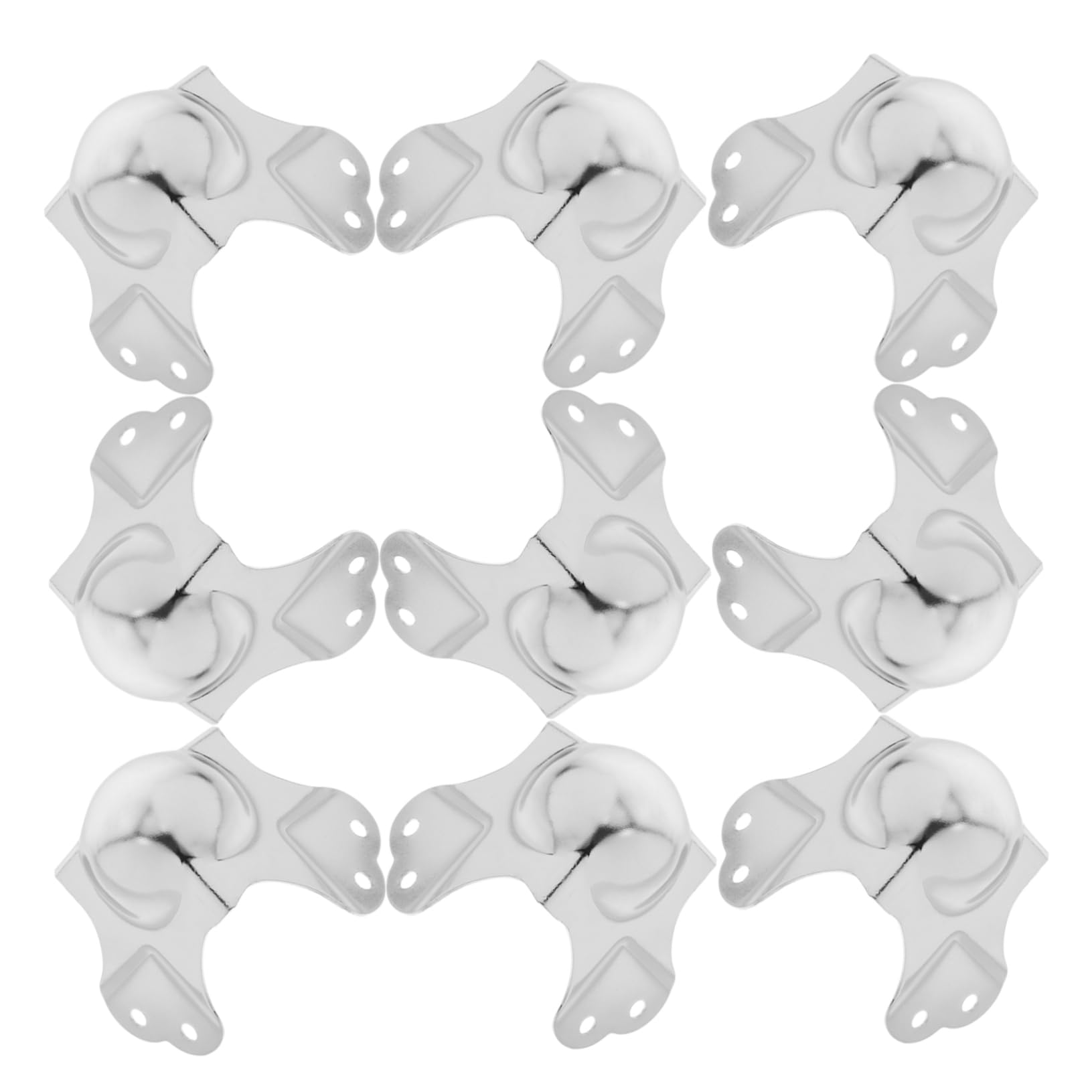 ERINGOGO 10pcs Flight Case Edge Guards Iron Ball Corner Protectors Chrome Plating Impact Resistant for Shipping Furniture Hardware