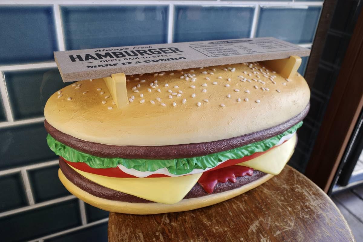Amazon.co.jp: HAMBURGER ハンバーガー シェルフ 棚 レジン アメリカン 