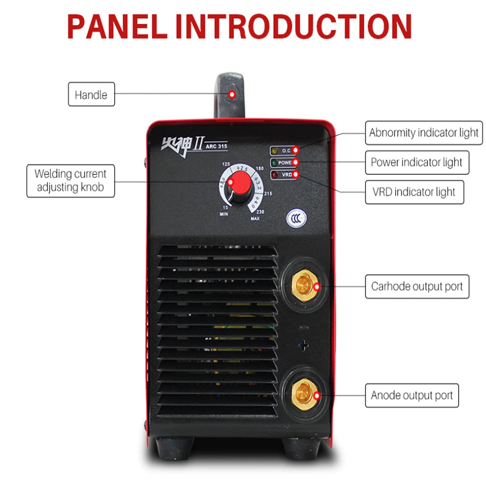 Spawarka, ARC 315II 380V IGBT Inwerter. DC. Spawarka/sprzęt/urządzenie/spawacze ARC315II. Spawacz MAJSTERKOWANIE Z akcesorium(Package A)