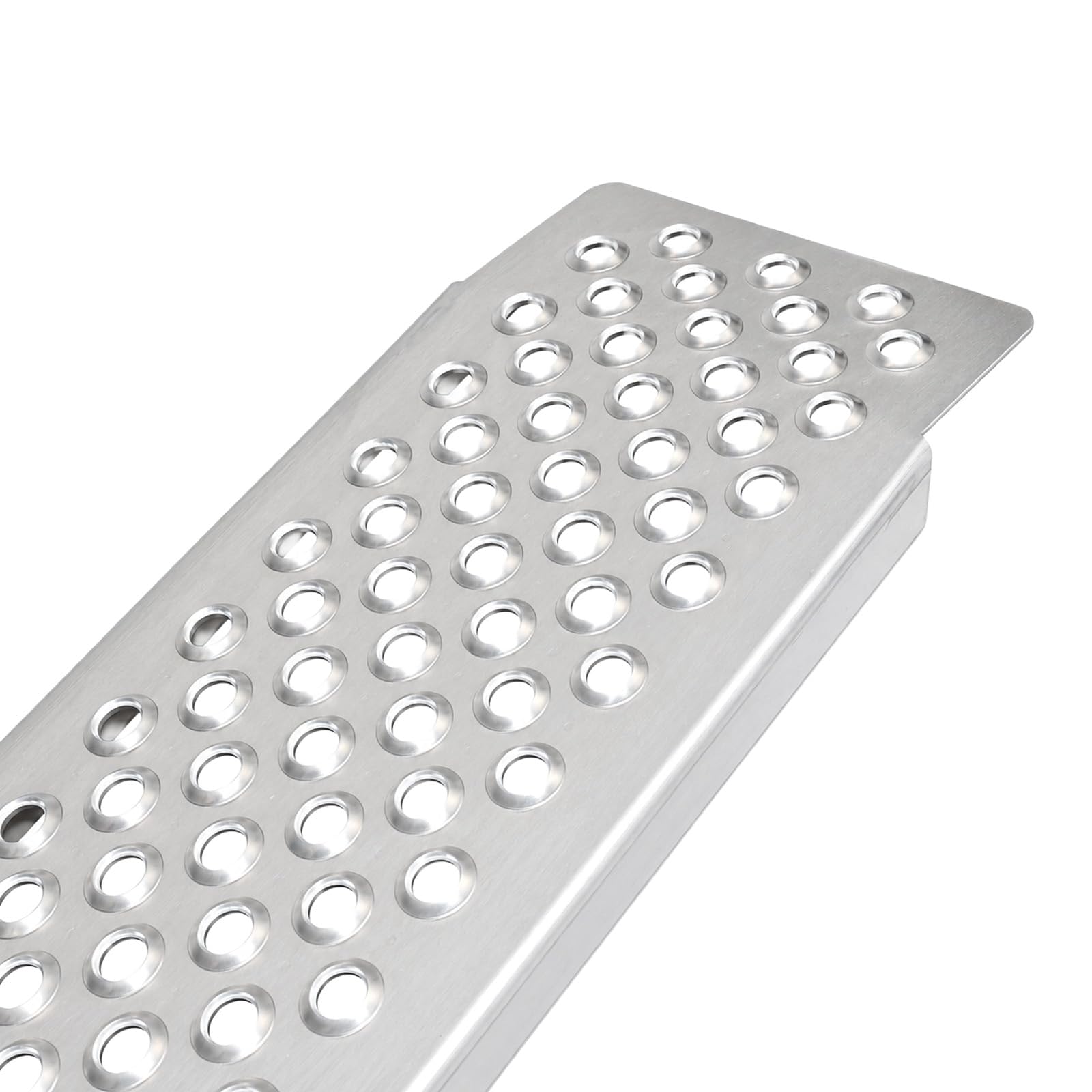 TRUTZHOLM 2X Auffahrrampe Alu 200 cm Auffahrbreite 22 cm Tragkraft 200 kg/Stück 400 kg Gesamttraglast gelochte Lauffläche Rampe starr für Fahhrad E-Bike Verladerampe für leichte Motorräder Mopeds