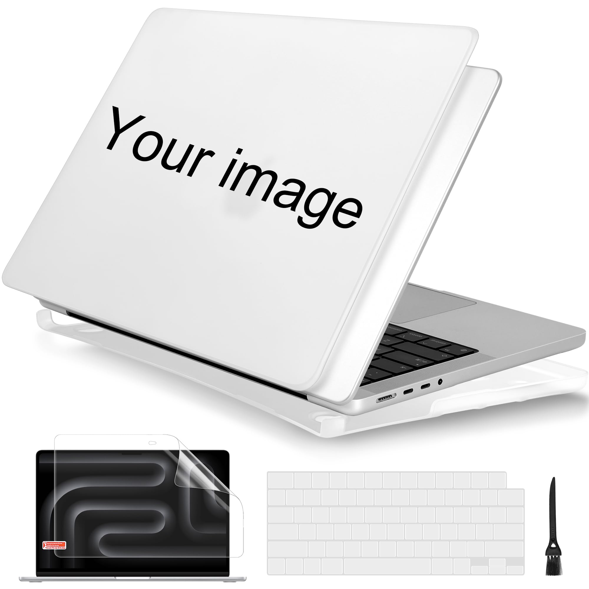Batianda Customizable Case For MacBook Pro 14 Inch (M1/M2/M3/M4) – Shockproof Hard Shell With Kickstand & Keyboard Cover