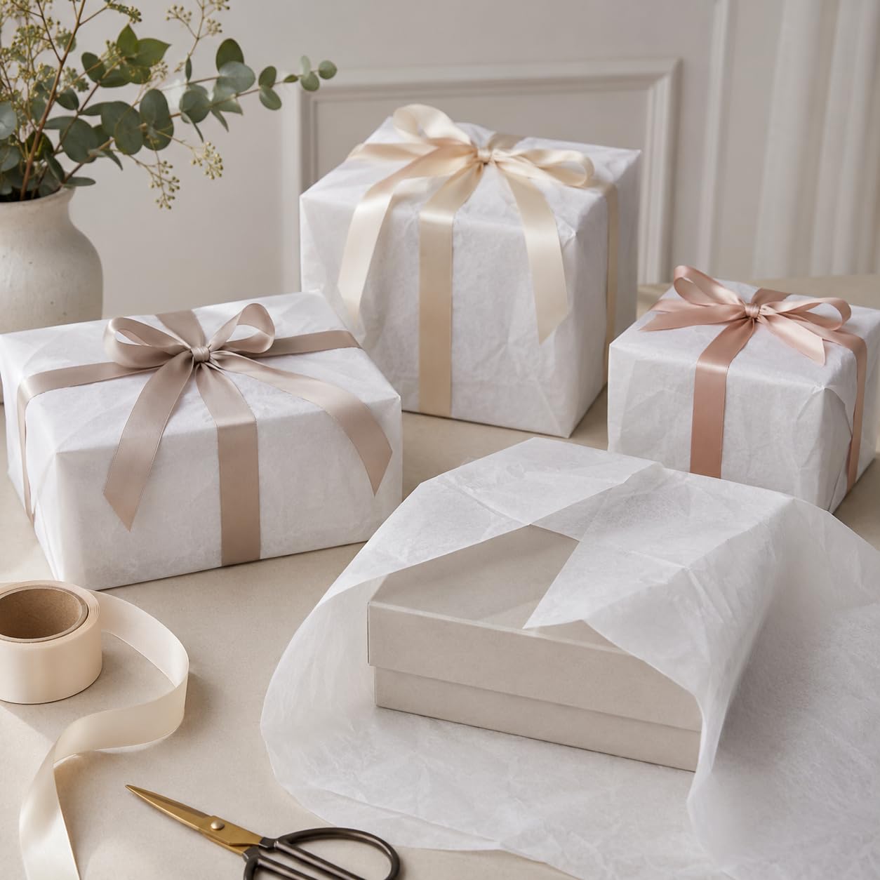 ihaspoko Carta Velina 60 Fogli 50x35 cm Bianco Confezione Regalo (Confezione da 6)