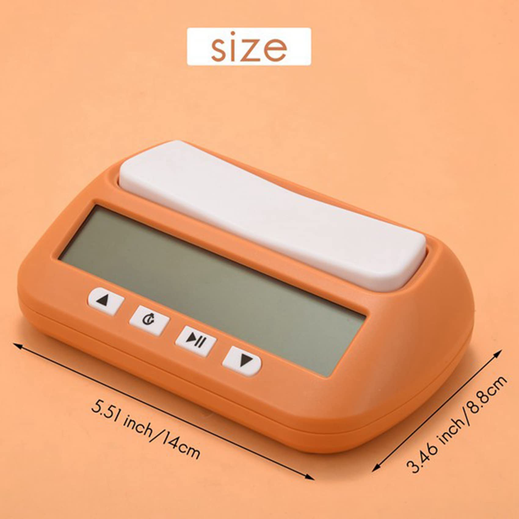 Speesy 3 relojes de ajedrez, temporizador digital de ajedrez y temporizador de , reloj profesional portátil multiusos 3 en 1, amarillo