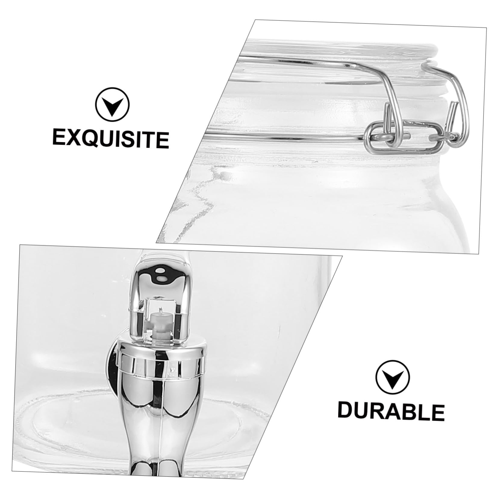 Dispensador de Bebidas con Grifo de Vidrio 1l 1 Pieza