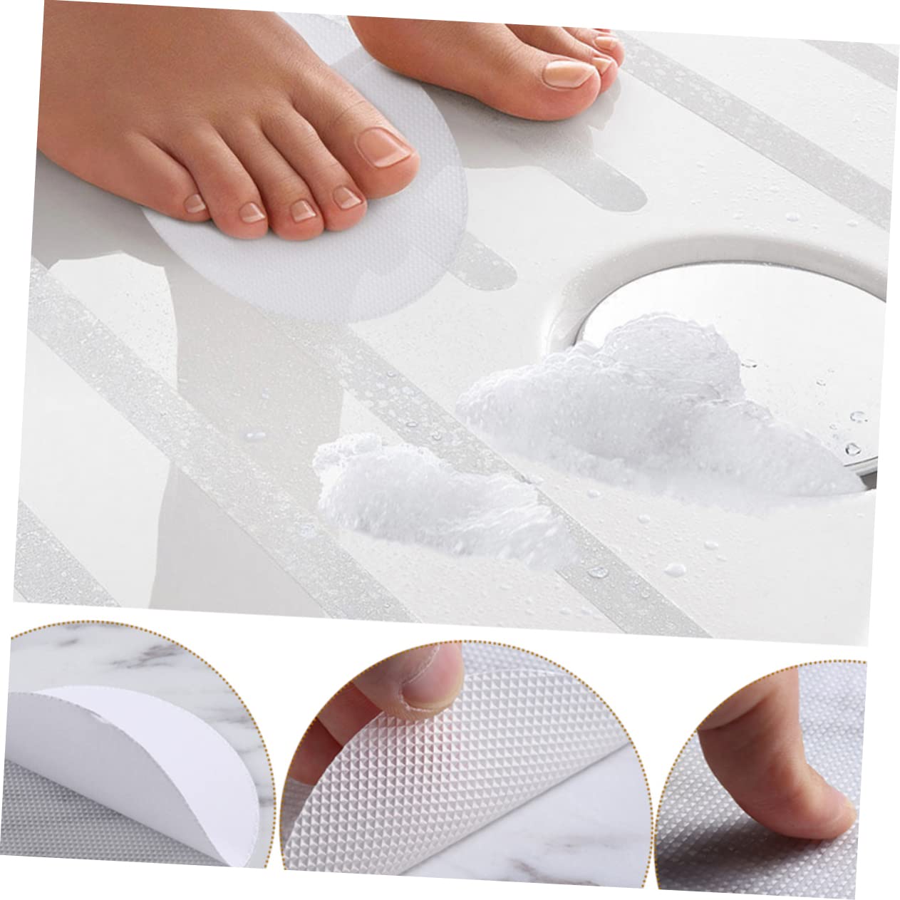 TOPBATHY 3 Series Pegatinas Antideslizantes para Forma De Concha Adhesivos De Seguridad para Bañera para Cocina Y Resbaladizos Instalación 22 Piezas X 3