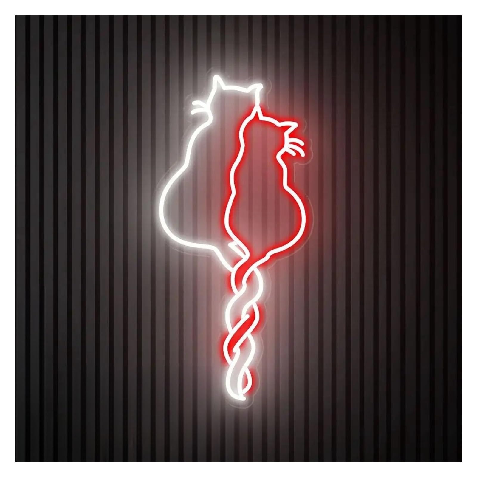 LED néon signe Panneau Néon LED Pour Chat Alimenté Par USB Pour Amoureux Des Chats Salle De Jeux Mariage Bébé Anniversaire Crèche Décoration Murale 40cmx20cm(UNE)