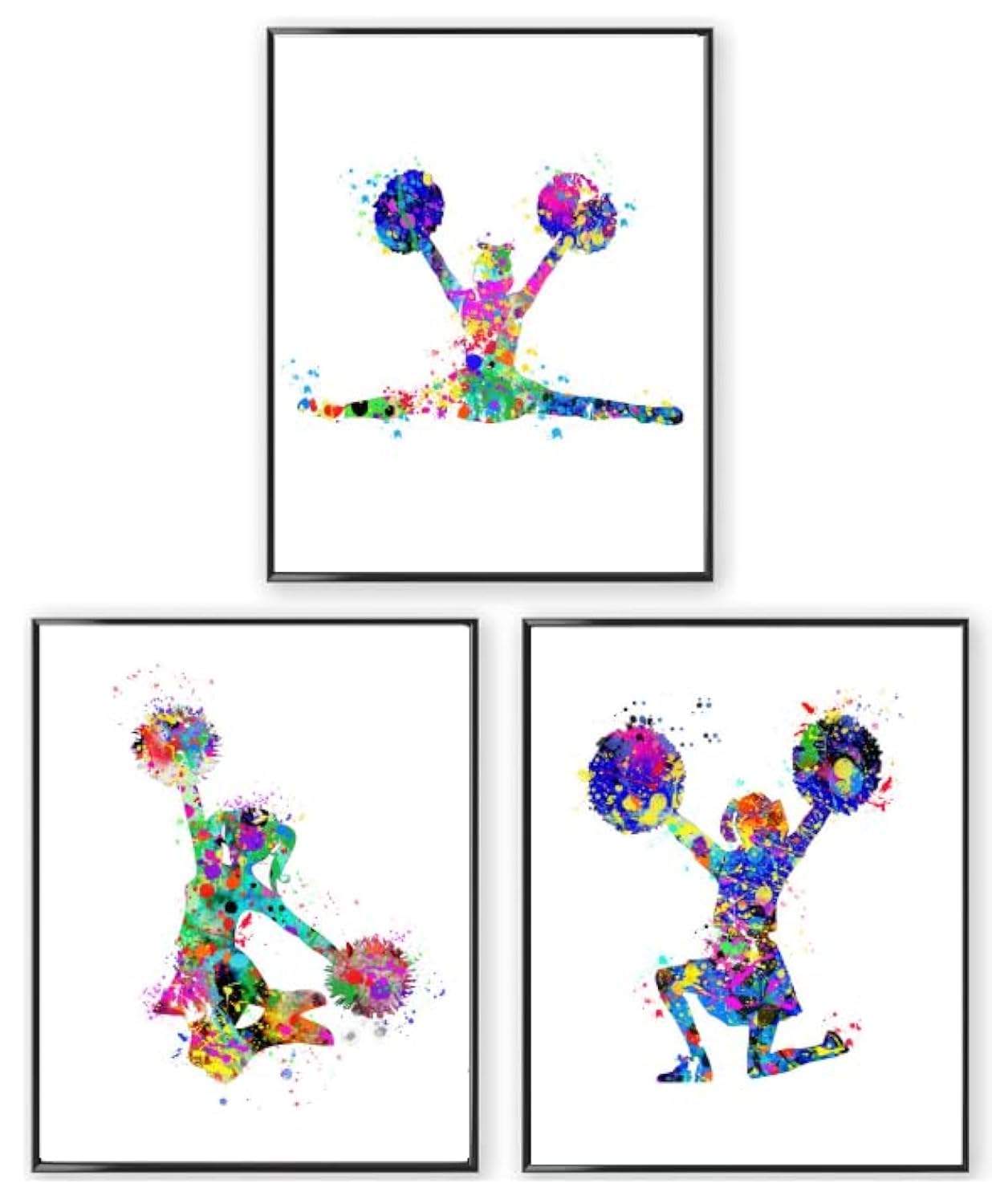 Cheerleader Wall Art for Girls' Bedroom - 8x10 UNFRAMED Cheerleading Poster Decor