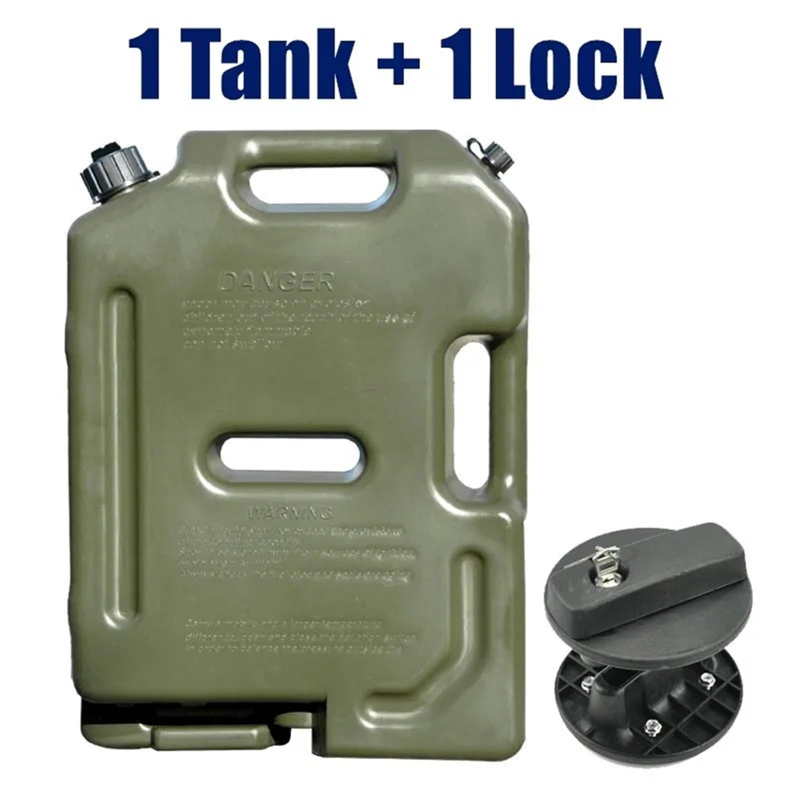 Taniche Carburante Tanica per Carburante Diesel con Giunto Diviso da 10 Litri, tanica giuntabile, per Contenitore per Olio di Ricambio Tanica Carburante(1 Green with Lock)