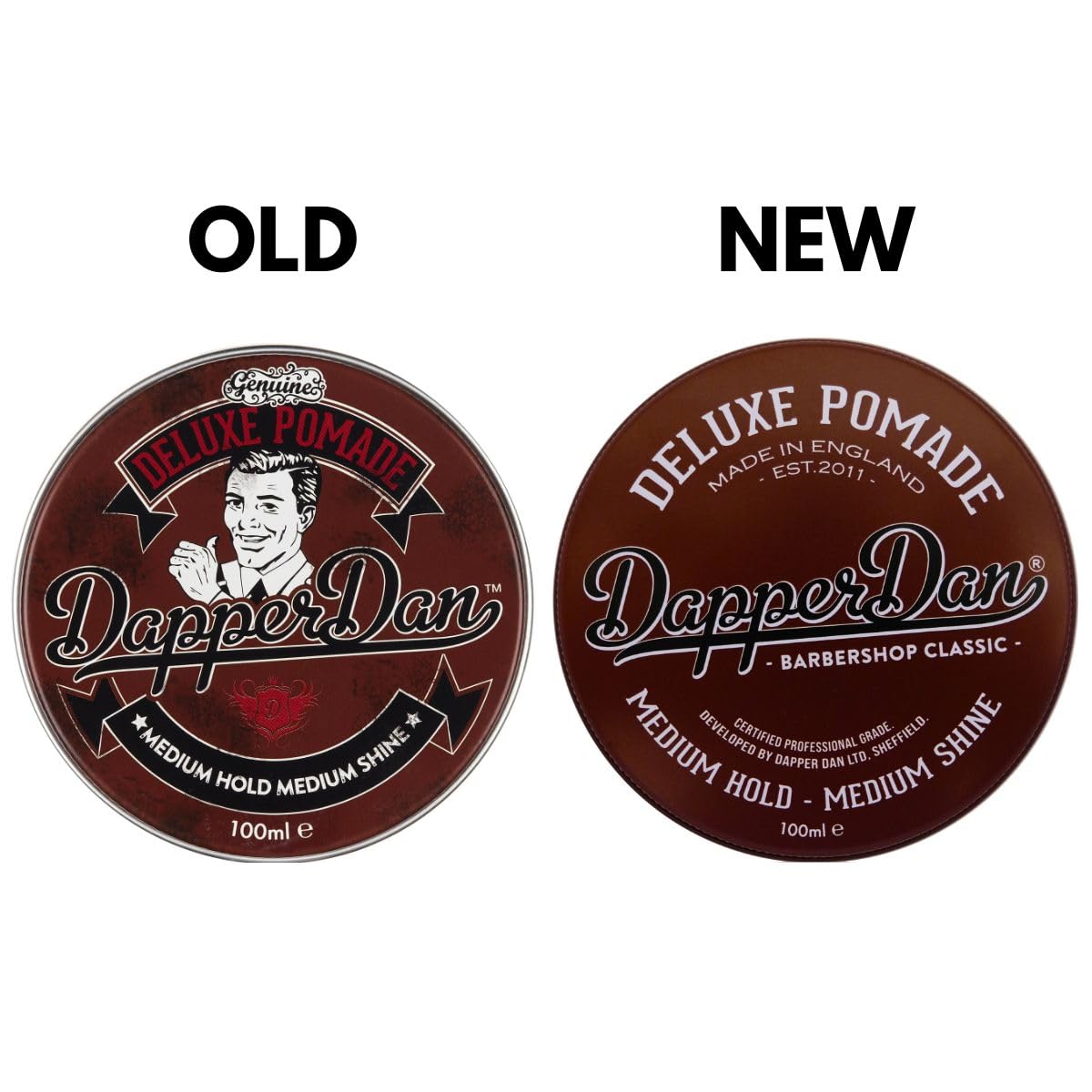 Dapper Dan Deluxe Pomada, Medium Hold Medium Shine, wszechstronna, elastyczna, na bazie wody, profesjonalny wygląd, 1 x 100 ml