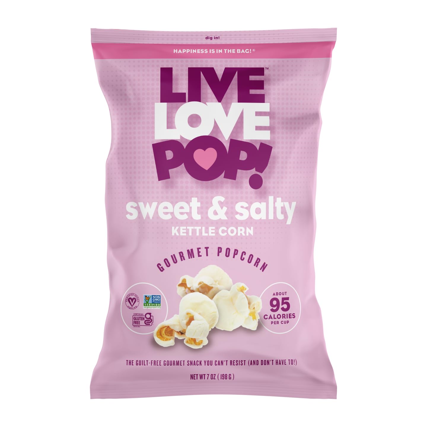 Live Love Pop Sweet & Salty Kettle Corn 7oz (12 Pack)