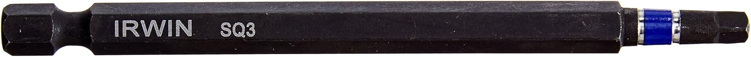 Irwin Tools 1837489 Impact Performance Series Square Recess Power Bit #3, 4"