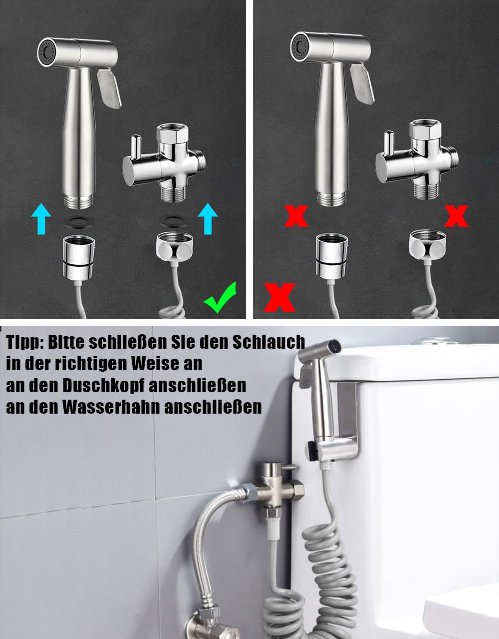 MUMENG Spring Flexible Shower Hose,Flexible Telescopic Shower Hose ABS Bathroom Spiral Flexible Shower Hose for Toilet Faucet Bidet Sprayer - Image 4