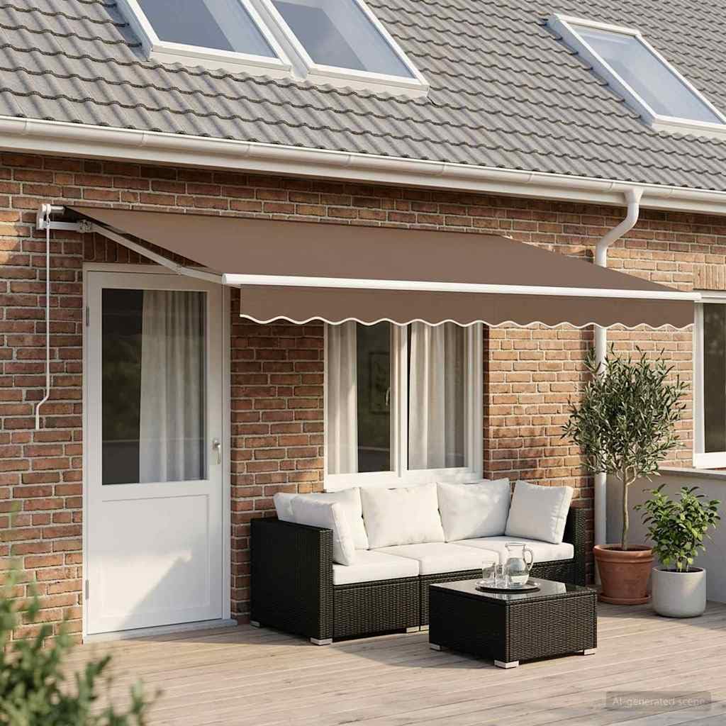 Tessuto di ricambio per tenda da sole, 5 x 3,5 m, in poliestere, 240 g/m², resistente ai raggi UV e all'acqua, resistente alla luce, resistente alle intemperie, per balcone, terrazza