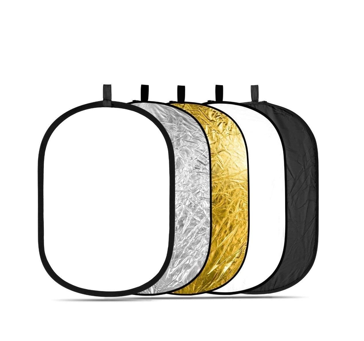 Royale Device59"x79"/150x200cm 5 in 1 Reflector Translucent, Silver, Gold, White and Black Collapsible Round Multi Disc Light Reflector for Studio or Any Photography Situation