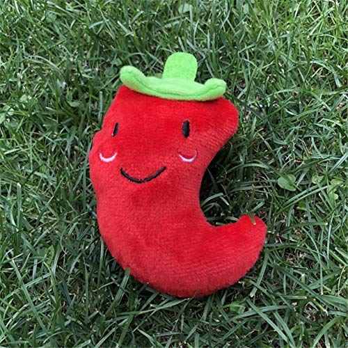 WPCASE Hundespielzeug Quitschend Plüschtier Für Hunde Haustier Quietsche Obst Und Gemüse Spielzeug Plüsch Paprika Aubergine Mais Rettich Spielzeug Geeignet Für Kleine Hunde 2