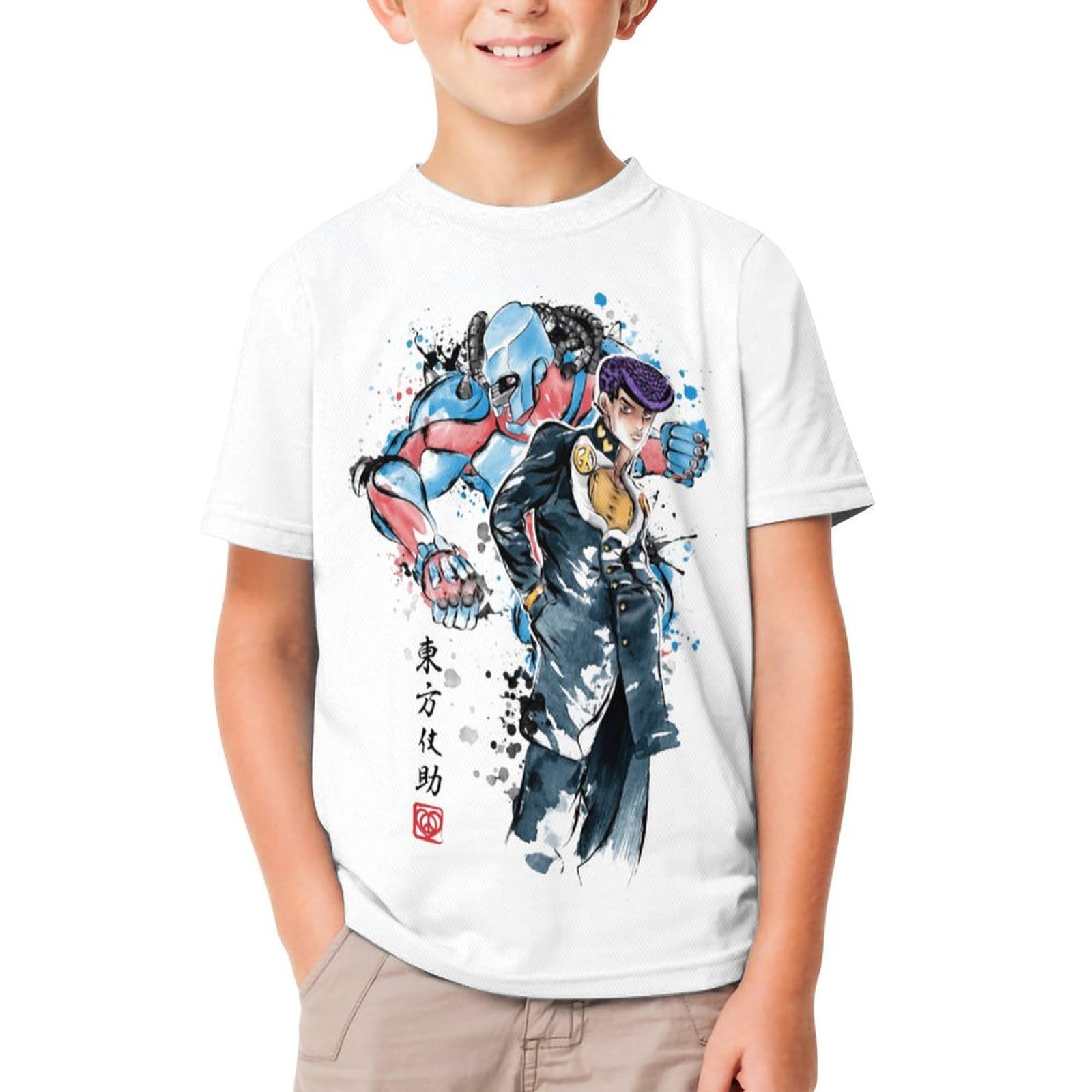 Amazon.co.jp: 子供 Tシャツ ジョジョの奇妙な冒険 東方仗助 女の子