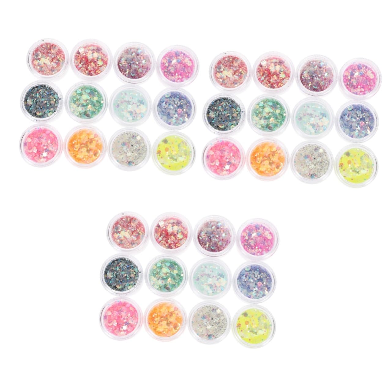Didiseaon 36 Scatole Glitter Corpo Viso Flash Gel Per Stampaggio Unghie Bagliore Trucco Degli Occhi Ombretto Liquido Sirena Paillettes Gel Del Chiodo Liquido Smalto Per Unghie Gel Di Arte