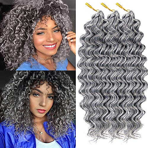 Deep Wave Crochet Braids Hair Extension Synthetic Braiding Hair Short Crochet hair 10inch Synthetic Hair (51# 3piece)
