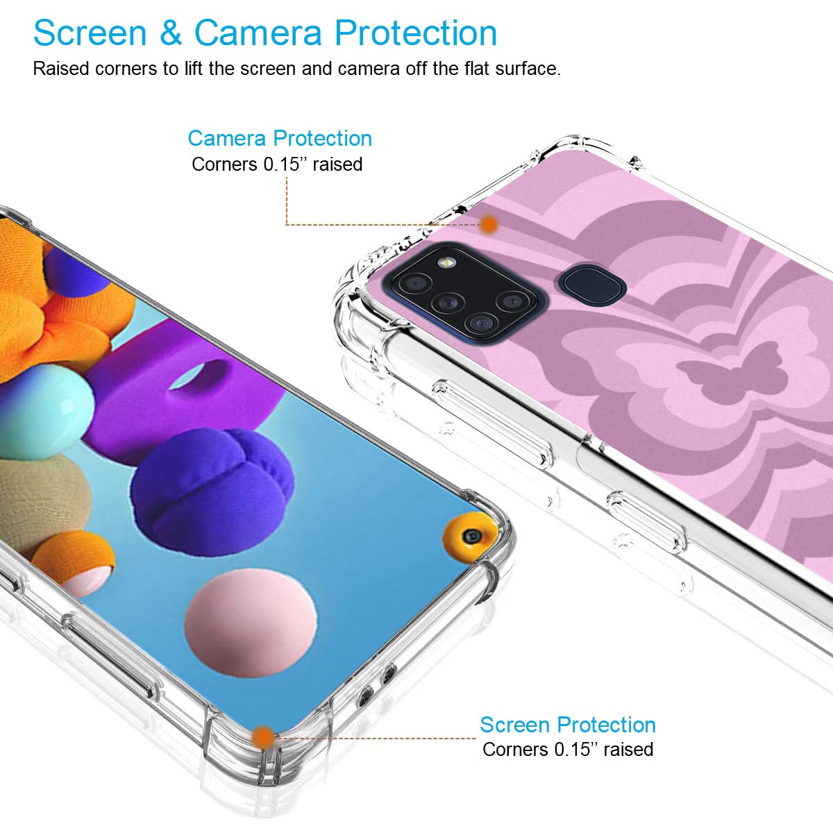 Galaxy A21s, A31, S20 3台セット Amazon.com: zaztify Phone Case for Samsung Galaxy A21s, Pink