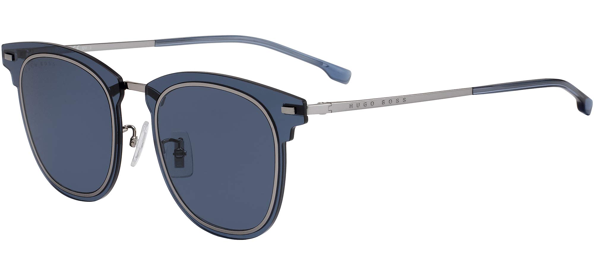 Hugo Boss Męskie okulary przeciwsłoneczne BOSS1144/F/S, Rt Blackue, 52