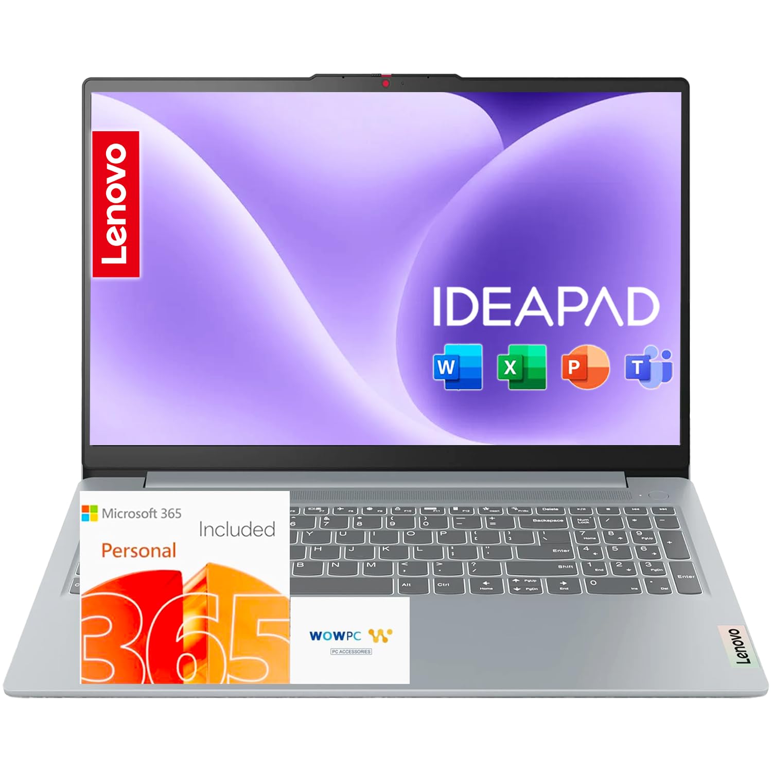 Lenovo IdeaPad Slim 3i • 15.6" FHD Laptop with Microsoft 365 Included • Intel N150 CPU • 8GB DDR5RAM • 128GB SSD • Win 11