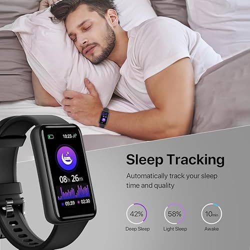 Miniatura 4 de WalkerFit Reloj inteligente para hombre, monitor de sueño de frecuencia cardíaca y presión arterial, resistente al agua y reloj inteligente Android