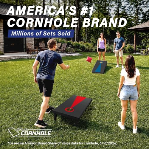 Image of GoSports 4 x 2 ft Regulation Size Wood Cornhole Boards - 10 Vintage Wood Designs (Choose Your Style)