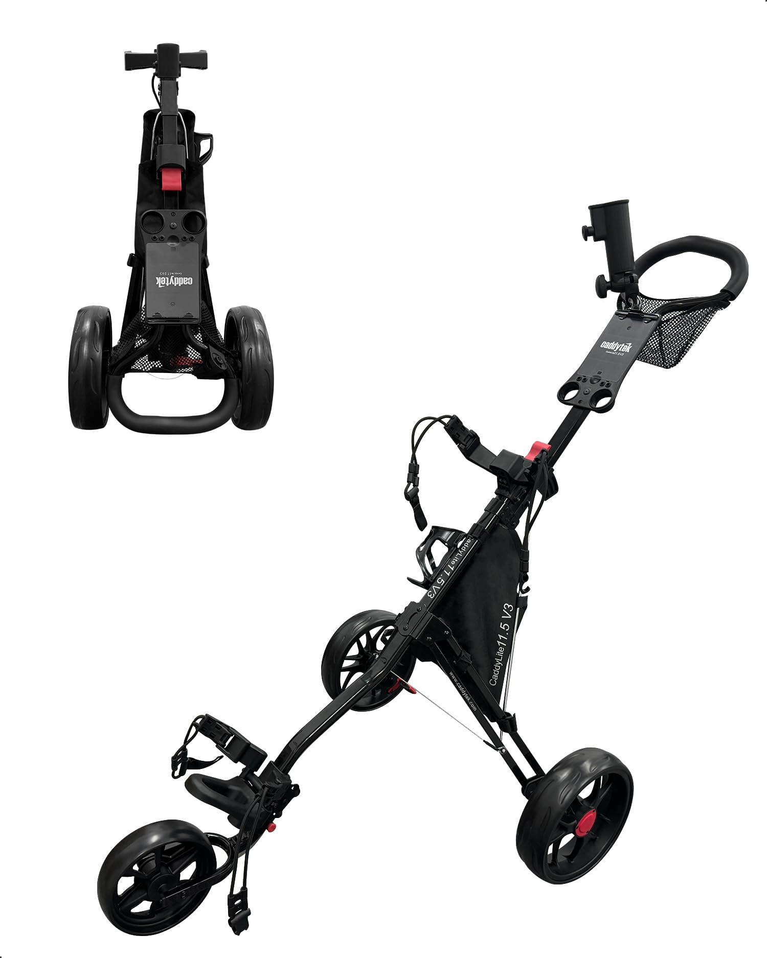 Amazon | CaddyTek CaddyLite 11.5 V3 ゴルフプッシュカート - 3輪軽量
