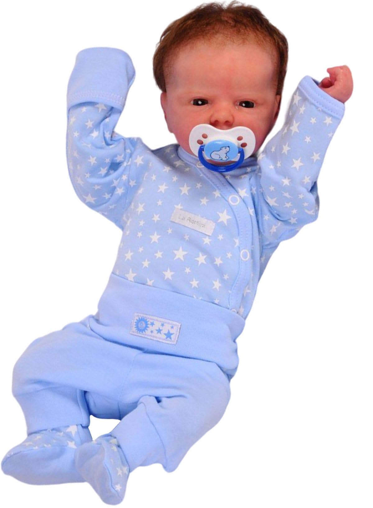 Erstausstattungspaket Baby Set 22 Teile Body Hose Strampler Strumpfhosen Shirt Socken Bekleidung für Jungen Neugeborene Weich Hautfreundlich Bequem Geschenk Geburt Babyparty Praktisch